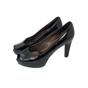 Marni Pumps - Dark Brown - PVC Dress Shoes - Platform Heel - Peep Toe - Size 38